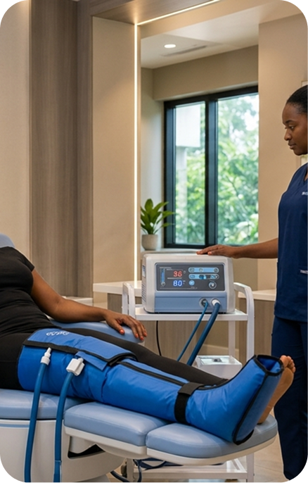 Doctor performing laser probe therapy